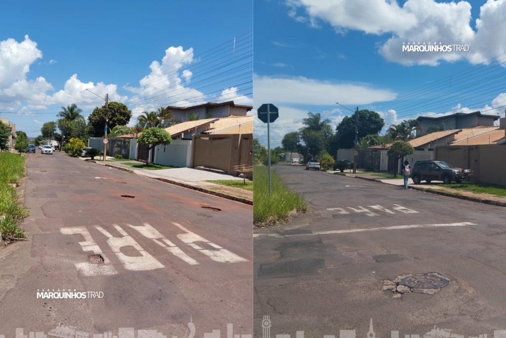 Rua do Sucre recebe tapa-buracos em toda extensão com apoio de Marquinhos Trad